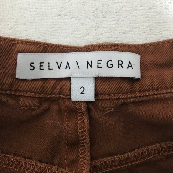 SELVA NEGRA WOMENS PANTS BROWN WIDE LEG CORDUROY 2 - Picture 8 of 11